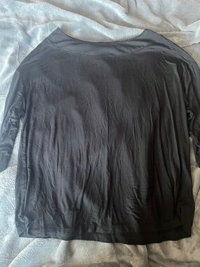 Black Casual Crewneck Shirt